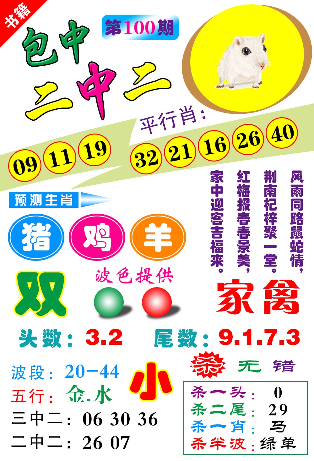 100期澳门预测生肖[图]